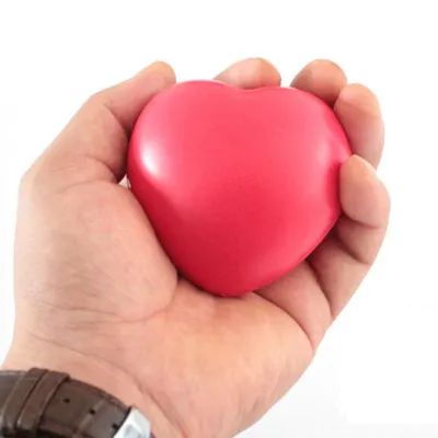 Soft Heart Shaped Stress Ball Wrist Exerciser Stress Relief Squeeze Foam Ball