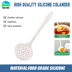 Colander Silicone Food Strainer Colander Food Filter Fat Skimmer Spoon High Temperature Resistant Fried Food Strainer