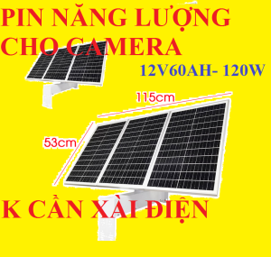 HỆ THỐNG NGUỒN PIN BỘ LƯU ĐIỆN NĂNG LƯỢNG MẶT TRỜI 12V60AH-120W - KHÔNG CẦN ĐIỆN - TẤM PIN ĐÔI - XÀI TRÂU BÒ 03 NGÀY MƯA