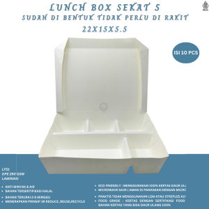 Lunch Box Sekat 5 Paper Lunch Box (LFS1-Isi 10 pcs )
