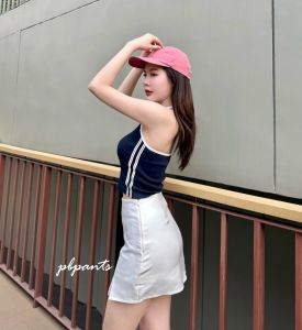 (AR) กระโปรงกางเกง กระโปรงรอบตัวผ้าเปเป้