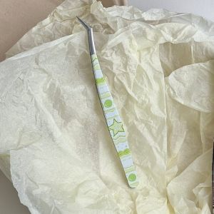 INNEWIN Thép không gỉ Miếng dán cong và nhíp Độ chính xác cao Chống tĩnh điện Dụng cụ uốn mi Đa chức năng Phim hoạt hình Kẹp gắp mi giả Nhãn dán cảnh thu nhỏ