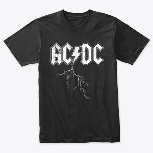 Kaoas Anak Band ACDC Lightning Rock Legend Barat cotton combed sablon plastisol