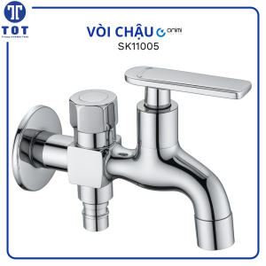 Vòi Củ Hóa Sen Tay Gạt Gắn Tường ONIMI Chất Liệu Đồng Thau Mạ Crom SK11005