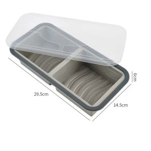 Food-grade silicone material compartmentalized lidless lunch box food storage mold - 2 compartments / 3 compartments