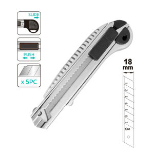 คัตเตอร์ มีดคัตเตอร์แถมฟรี ใบมีด 5 ใบ(ในตัว)