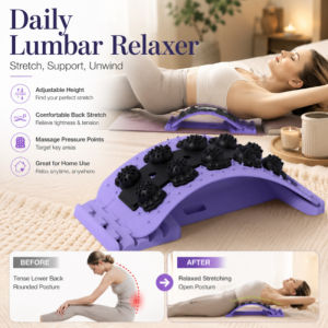 Lumbar Support Back Stretcher Posture Corrector Spine Corrector Yoga Exercise Waist Massager Shoulder Neck Relax Hunchback Correction Belt