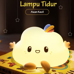 Lampu tidur Motif Awan lampu hias 7 warna Rechargeable Touch Dimmer Lamp