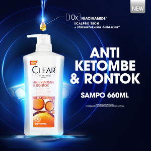 CLEAR Anti Ketombe & Rambut Rontok Sampo Anti Ketombe ScalpPro Technology Niacinamide 660ml – CLEAR Shampoo