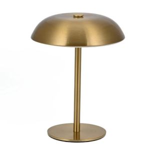 RIVENSTONE 3-Color Lights Mushroom Table Lamp Touch Control Stepless Dimmable LED Desk Light Nordic Simple Eye-Caring Light Metal Bedside Lamp Home Decor