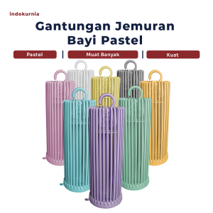 Indokurnia Gantungan Jemuran Baju Bayi Pastel