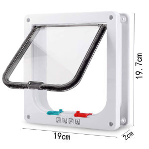 ประตูสุนัข ประตูแมว ประตูสัตว์เลี้ยง ประตูสัตว์เลี้ยงสองทาง ประตูแมวเข้าออก กันแอร์ออก ทำจากวัสดุ ABS แข็งแรงทนทาน ห่วงด้านในสามารถป้องกันสัตว์เลี้ยงจากการทำร้าย