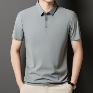 LJPNK Men’s Cooling Ice Silk Polo Shirt – Seamless & Antibacterial UPF50+ Sun Protection Ideal for Work Travel & Daily Use