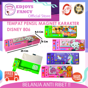 Edjoys Tempat pensil aesthetic tempat pensil banyak ruang tombol pencet murah pencil case magnet besar 6 tombol termometer 8055 Kalender kotak pensil anak sekolah karakter avenger cars doraemon tsum-tsum little pony unicorn 806