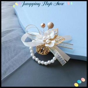 【Jumpping】 Exquisite Wedding Supplies Fashion Bride Clover Wrist Flower Elegant Bridesmaid Wristband Jewelry Accessories Gifts