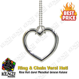 Sulap Ring and Chain Hati Ring masuk Rante Alat Sulap Romantis - KZ255