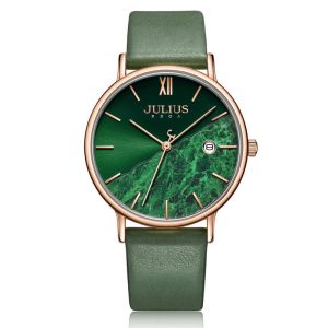 Julius นาฬิกาข้อมือผู้หญิง JA1312 หน้าปัดกลม สายหนัง แบรนด์เกาหลี แฟชั่นฮิตของแท้ ✨สินค้าประกันศูนย์ไทย ✨
