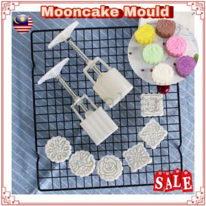 🇲🇾 D&S Mooncake Mold HandPress Snowskin Mooncake Round Square Mould Flower Stamps Dessert Acuan Kuih Kek Bulan手压式中秋月饼模具