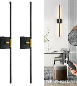 Golden Battery-Powered Wall Lamp with Remote Control Dimmable Wall Lamp Rechargeable Split Wall Lamp