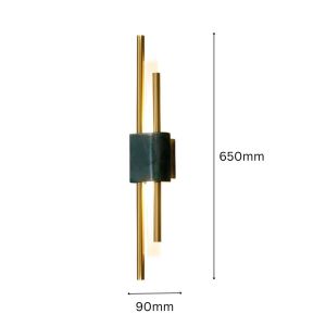 PLH NORDIC Marble Tanto Dual Wall Light