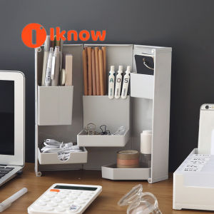 I know Simple student desktop stationery groceries folding storage box data cable power cord finishing box cable organizer