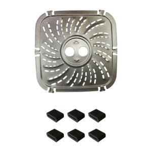 Square Air Fryers Pad Metal Liners Nonstick Cooking Accessory Air Fryers Grilling Plate Suitable for 6QT Air Fryers