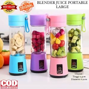 ( BISA COD ) PROMO BLENDER JUICER PORTABLE DENGAN 4 MATA PISAU / BLENDER JUS PORTABLE / BLENDER CHARGE JUICE / BLENDER BUAH / PENGHANCUR BUAH / PELUMAT BUAH JUS / BLENDER MINUMAN JUS BUAH