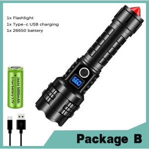 Super Bright Flashlights USB Rechargeable Outdoor Lampu Suluh waterproof Led Terang Jarak Jauh Torch Light 手电筒