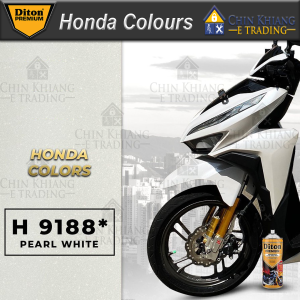 Diton Premium H9188 Pearl White H 9188 Honda Colors Motorcycle Spray Paint 400ml