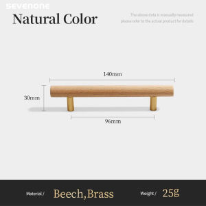 Nordic Walnut Wood Ccabinet Handle T Bar Drawer Knob Cupboard Long Drawer Pulls Kitchen Cabinet Door Handle Furniture Decorate Cabinet Pulls And Knob