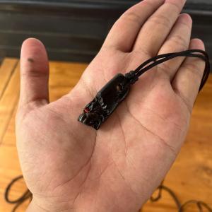 Kalung Akar Bahar Ukir Naga dan Macan