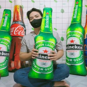 GỐI ÔM CHO BÉ GỐI ÔM NGỦ HÌNH CHAI BIA 100% GÒN MẪU MỚI ẢNH THẬT