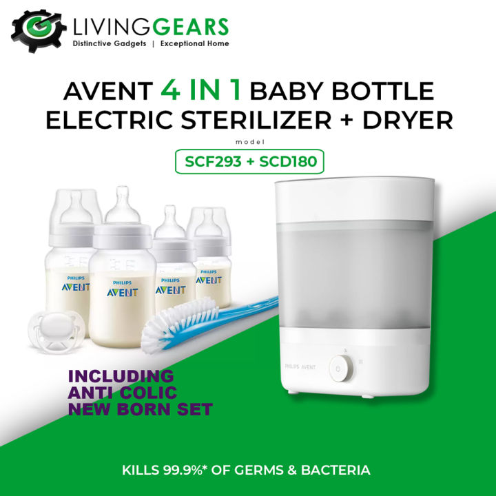 Philips Avent Electric Baby Bottles Sterilizer SCF293 (4 in Dryer)  SCF291 (3 in 1) Lazada