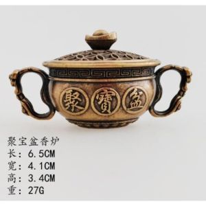 香炉 Vertical Incense Burner Mini Alloy Hollow Incense Holder Portable Tabletop Ornamentarom Atherapy Fragrance 檀香 香爐 銅