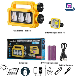 Solar USB Recharging Flashlight Camping Lantern Bright Flashlight With Power Bank Floodlight