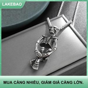 【LAKEBAO】 Punk phong cách trừng phạt người đàn ông sọ Mặt dây chuyền vòng cổ cho nam giới cổ điển cá nhân Vòng cổ Đảng trang sức phụ kiện Halloween Quà Tặng