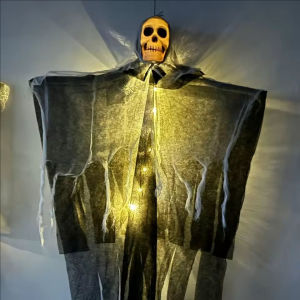 YESPERY โมเดลโครงกระดูกของเล่นแขวนฮาโลวีนเรืองแสงผีสยองขวัญตกแต่งของประกอบฉากบ้านผีสิงของตกแต่งกลางแจ้งปาร์ตี้ฮาโลวีน