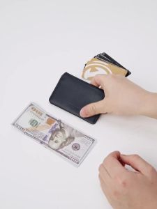 ≮928≯VULKIT- Slim RFID Blocking Leather Card Holder with Magnetic Closure for Front Pocket- VW122