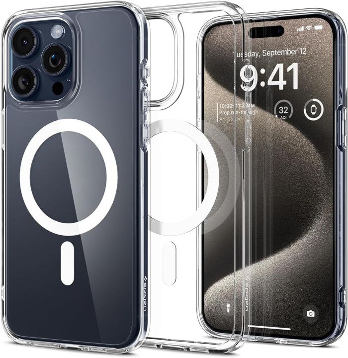 SPIGEN Case for iPhone 15/14/13/12 Series [Ultra Hybrid Mag Fit] Dual