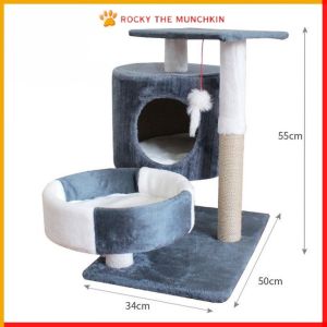 55cm Cat Scratch Post/ Cat Scratch Condo/ Cat Condo/ Cat Scratch Tree Multi Cat House Sisal Post
