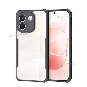 Clear Acrylic Case For Xiaomi Redmi Note 17 Pro Max Note17 ProMax 5G Phone Shell Hybrid Rubber TPU Soft Shockproof Transparent Back Cover For Mi Note 17Pro Max 5G