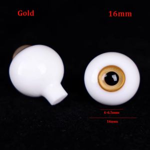 WAPKTY Cute Blue Gold Glass Eyes 2 Colors 10mm 12mm 14mm 16mm Safety Animal Toy Accessories Textured Glass Eyeball For BJD Dolls