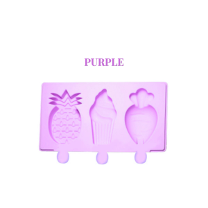 Alat Pembuatan Es Krim Silikon 3 Slot Stik Buah BPA Free Snack Anak Bentuk Gemoy Popsicle Pudding