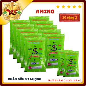 Mua 10 Tặng 2| Phân Bón Lá TRUNG VI LƯỢNG TỔNG HỢP -  12 gói AMINO Gói 50g