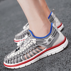 Mens fashion woven sandals lovers flat shoes outdoor sandals breathable casual shoes beach shoes