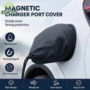EV Charger Port Cover Magnetic Waterproof Universal Outdoor Car Charging Socket Protector