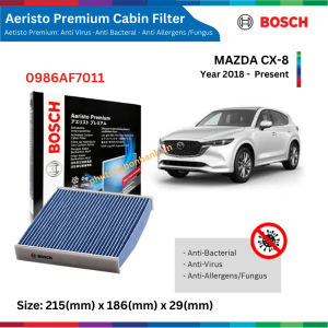 Lọc gió điều hòa BOSCH Aeristo Premium 0986AF7011 Mazda CX-8 CX8 đời xe 2018 đến nay lọc bụi mịn PM2.5