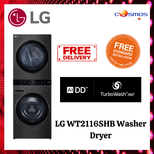 [INSTALLATION] LG 21kg Washer / 16kg Dryer WT2116SHB WashTower™ AllIn