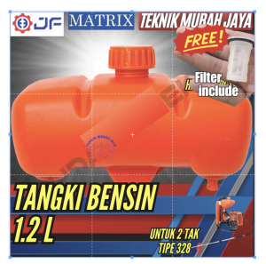 PROQUIP TANGKI BENSIN PUTIH Potong Rumput 2Tak BG328 Tengki Bahan Bakar 12 Liter Matrix Sumura Tesla Firman Tiger Suku Cadang Mesin Potong Rumput Gendong 2 Tak 2T Brush Cutter 328
