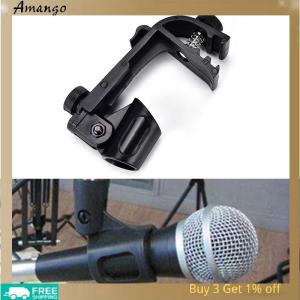 Amango 1Pc Plastic Adjustable Clip on Drum Rim Shock Mount Microphone Mic Clamp Holder